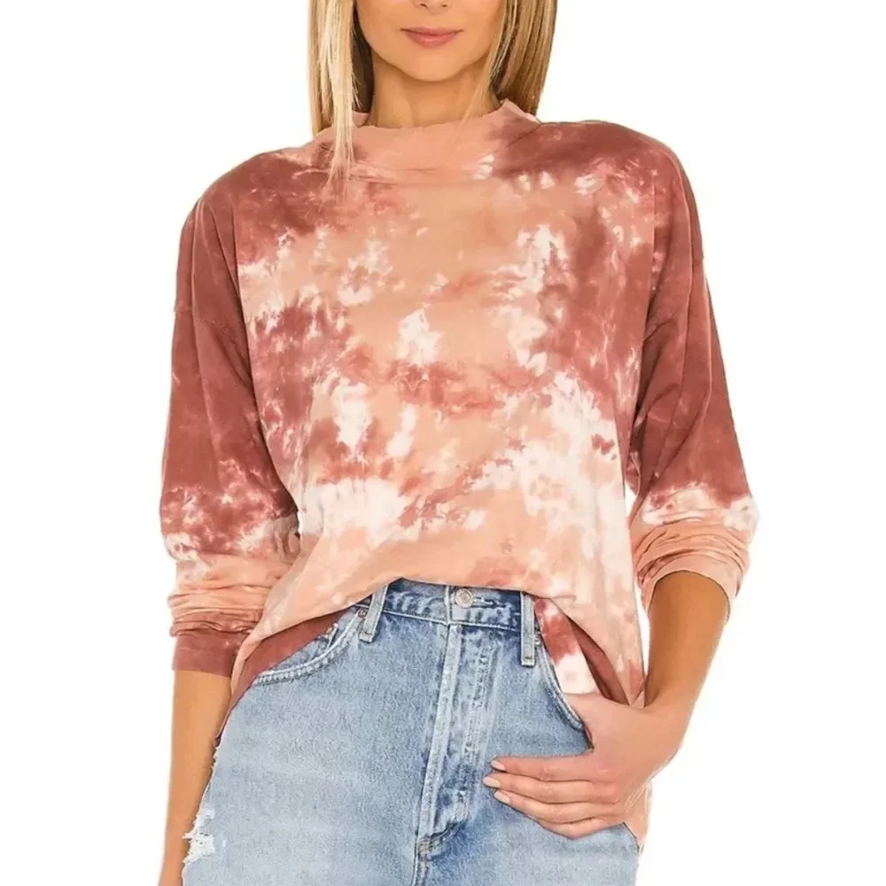 Free People Tie-Dye Long Sleeve Top